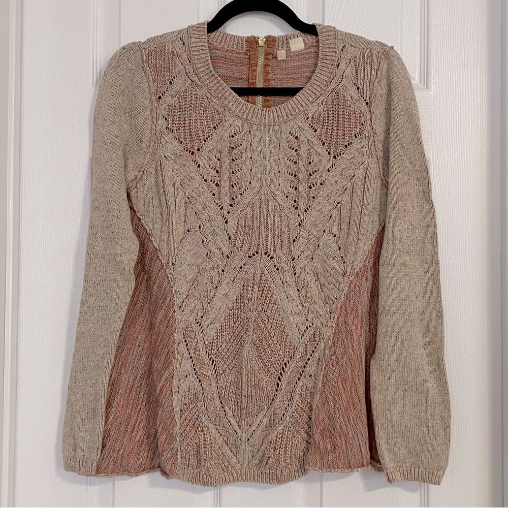 Moth sweater with gold zipper detail